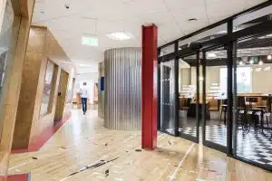 office fit-out with sustainable flooring