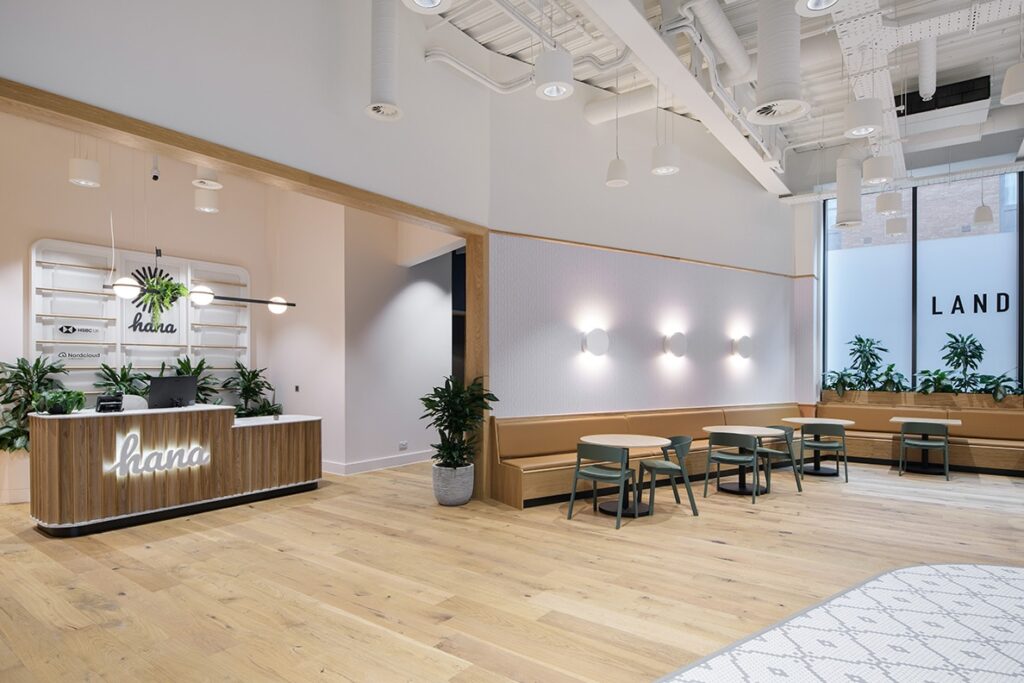 hana by industrious office fit out in manchester