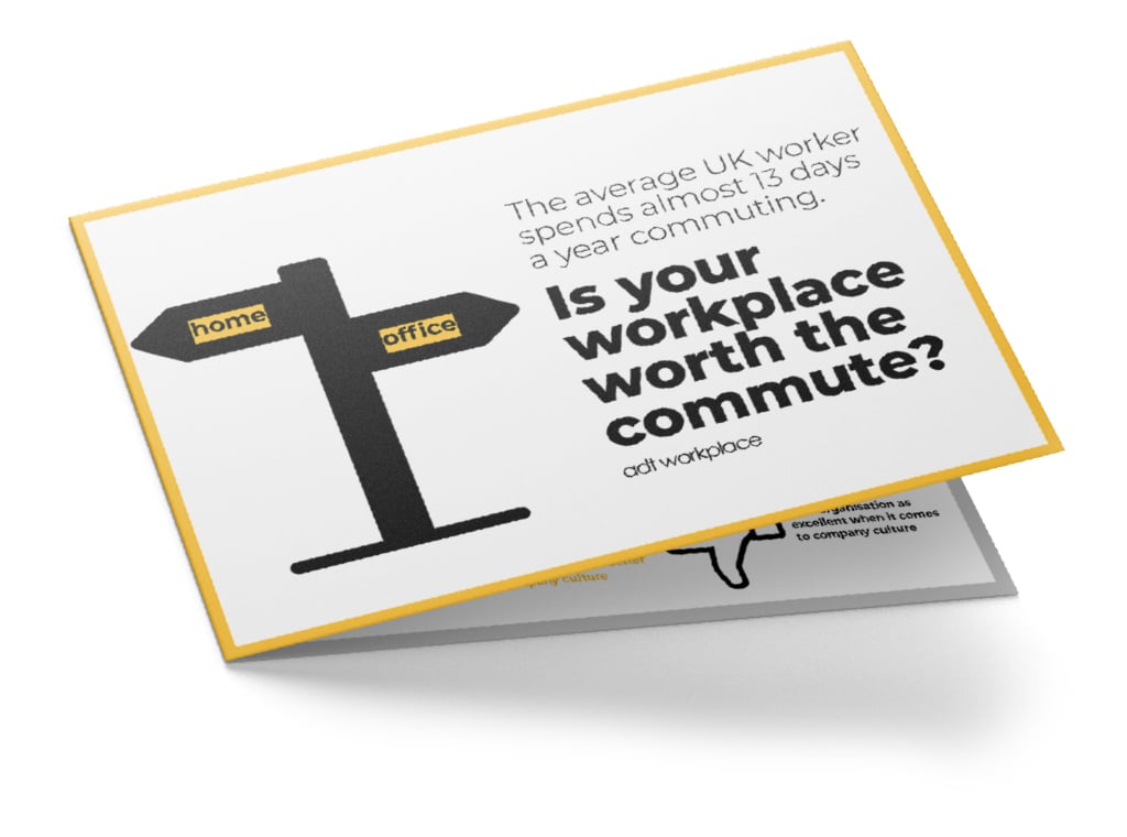 Booklet titled "is your workplace worth the commute?"