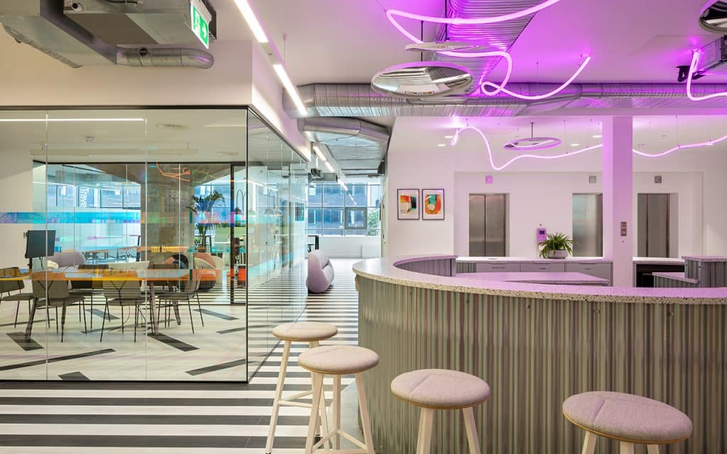 An art-deco office design for Huckletree in Manchester