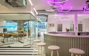 An art-deco office design for Huckletree in Manchester