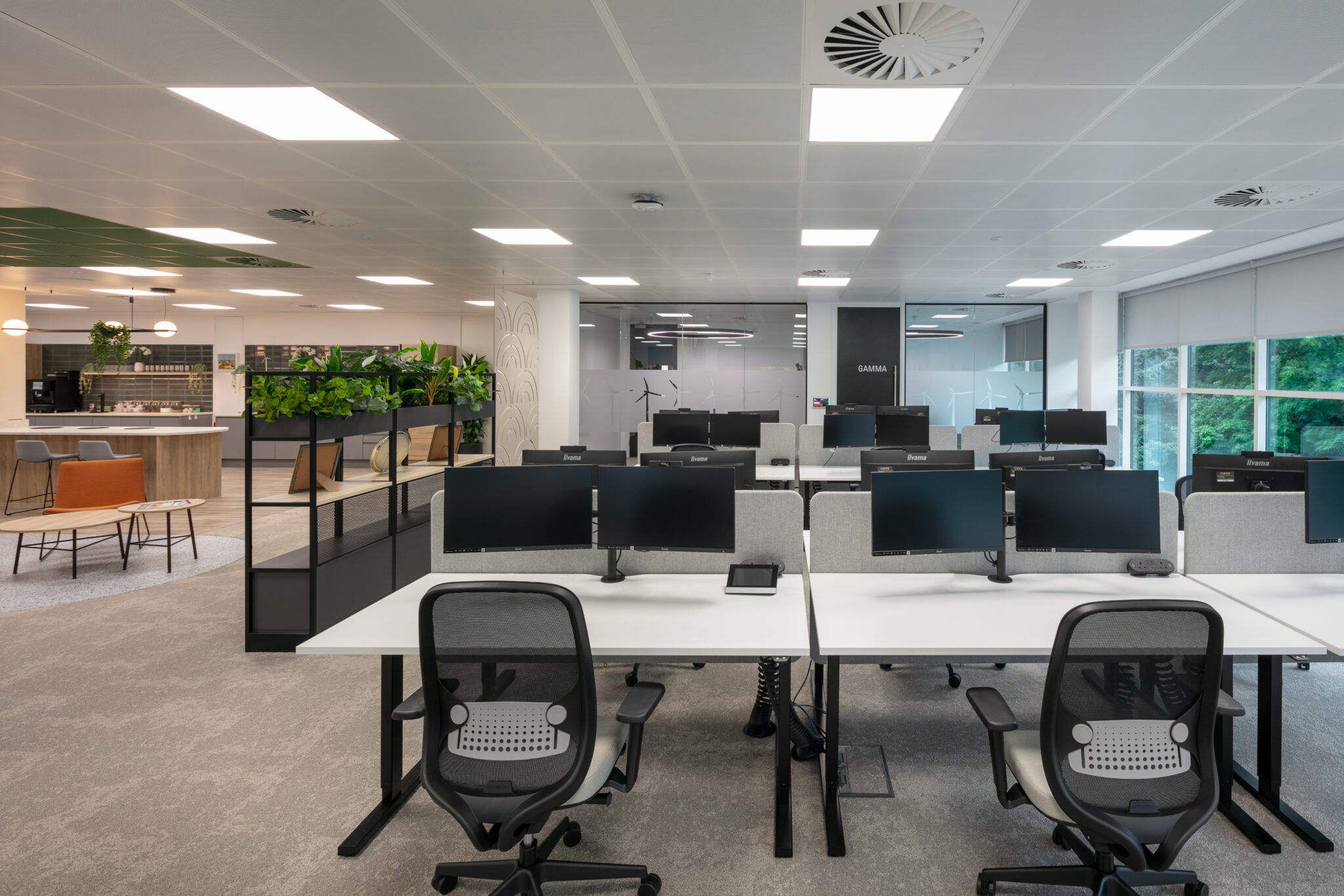 Open plan office design in Manchester