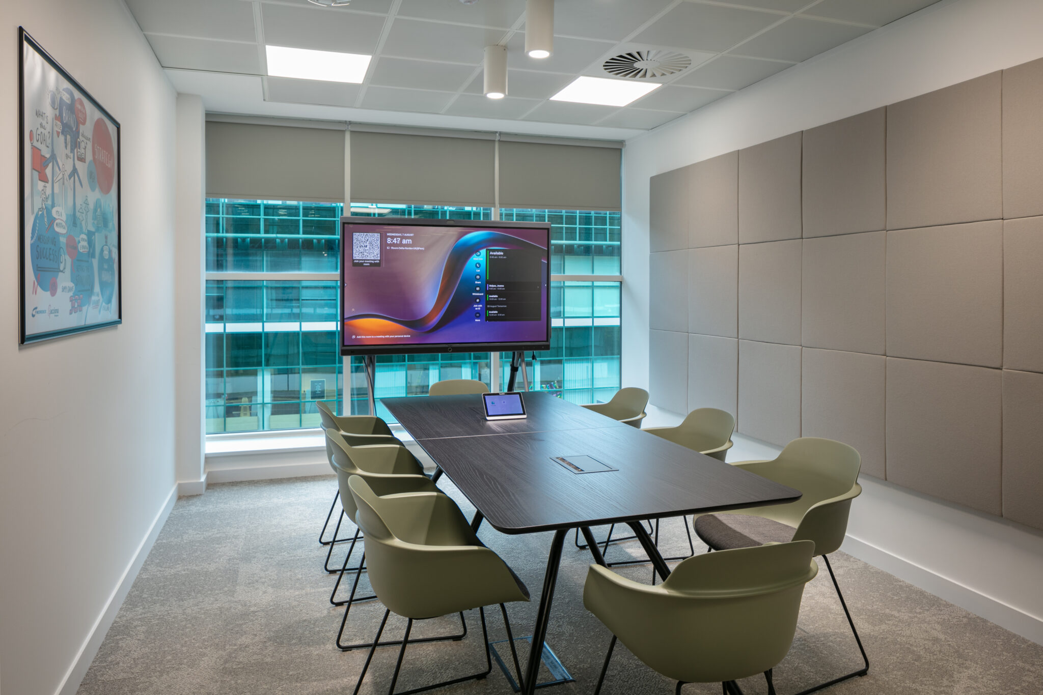 Open plan office meeting room design for a manchester fit out
