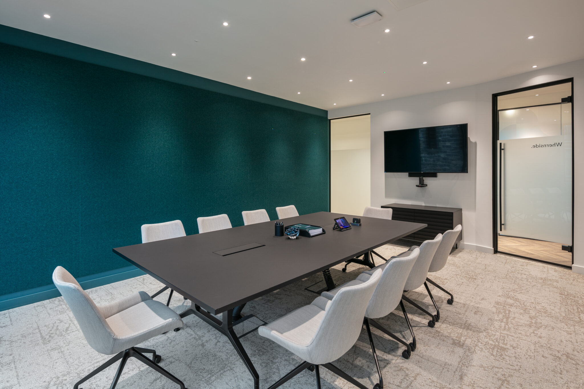 workspace design for a meeting room in Leeds