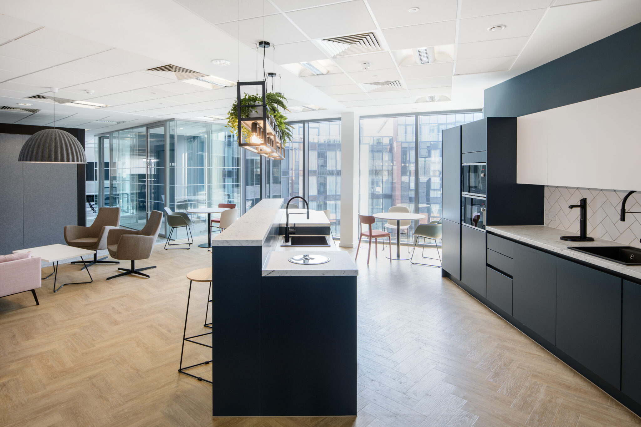 kitchen communal area design and fit out cheshire