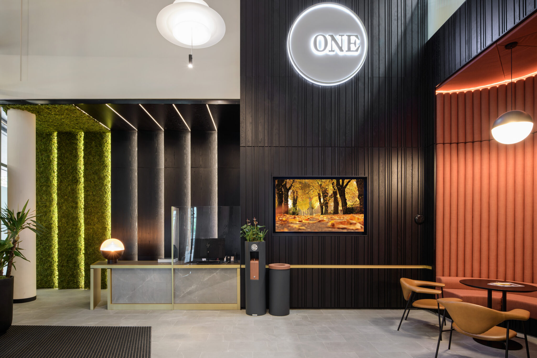 manchester fit out for a co-working workplace reception