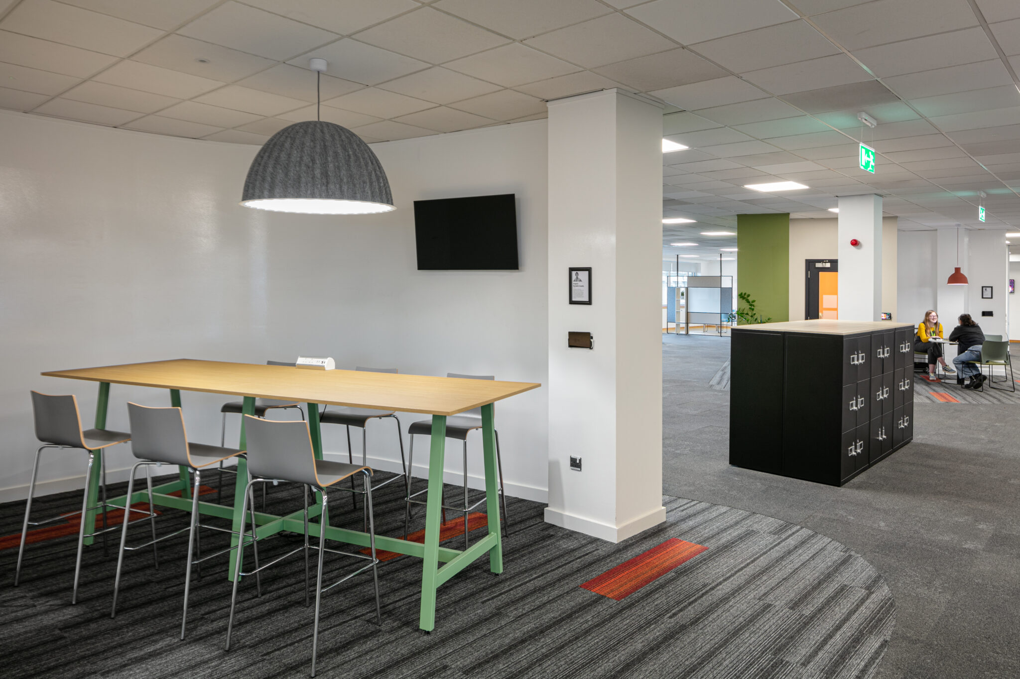 open-plan office layout