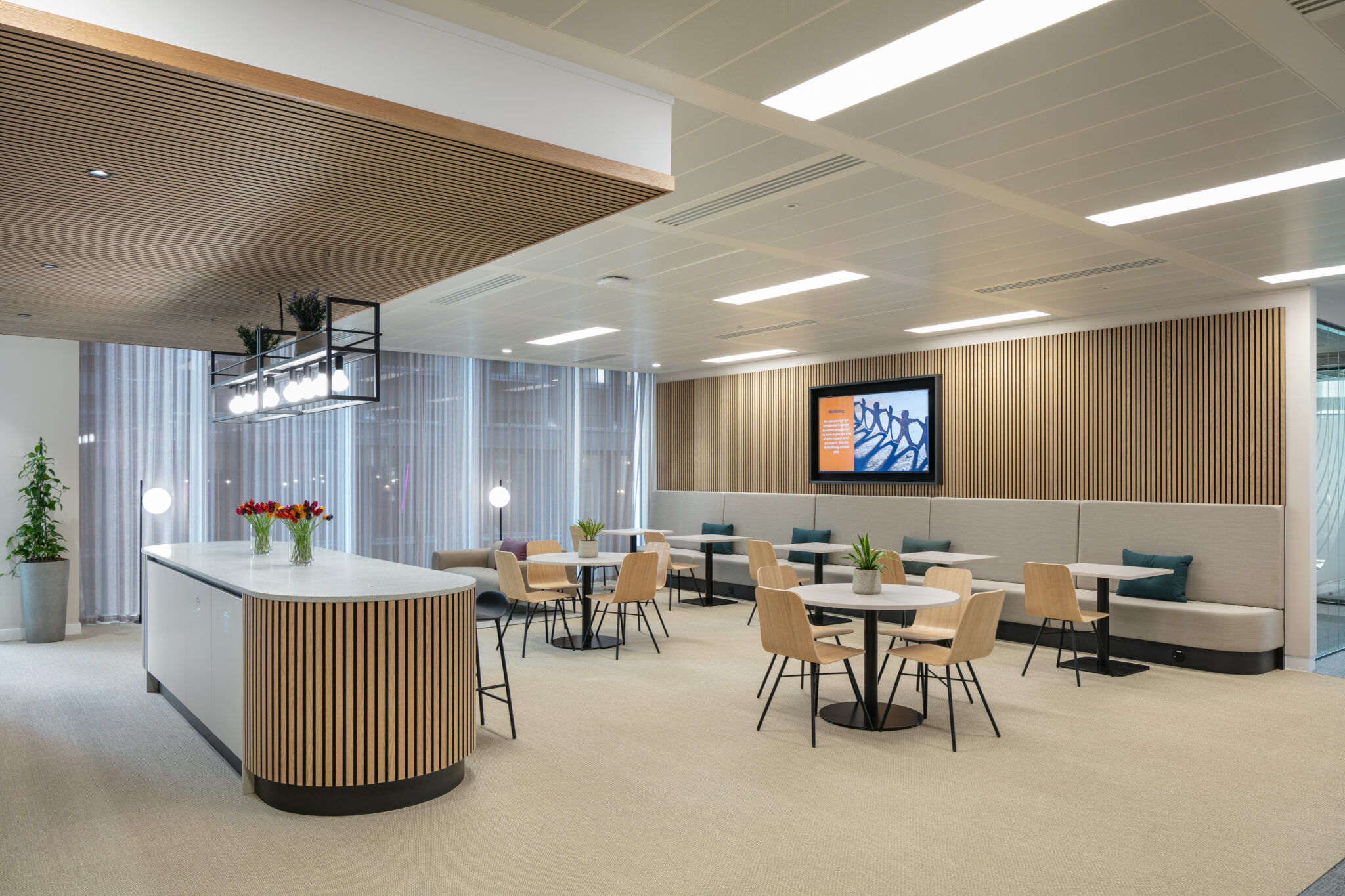 kitchen area for modern office by ADT Workplace