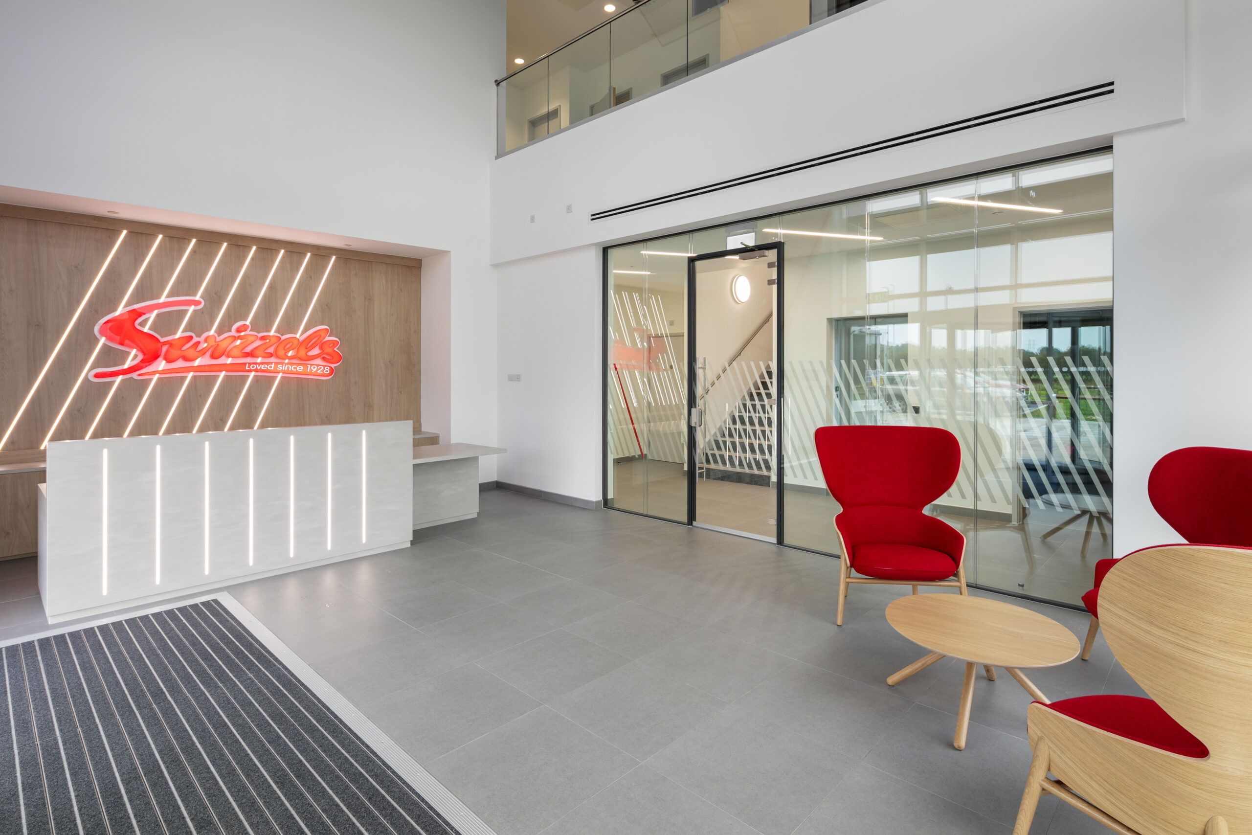 Swizzels office fit-out by ADT Workplace featuring modern collaborative spaces