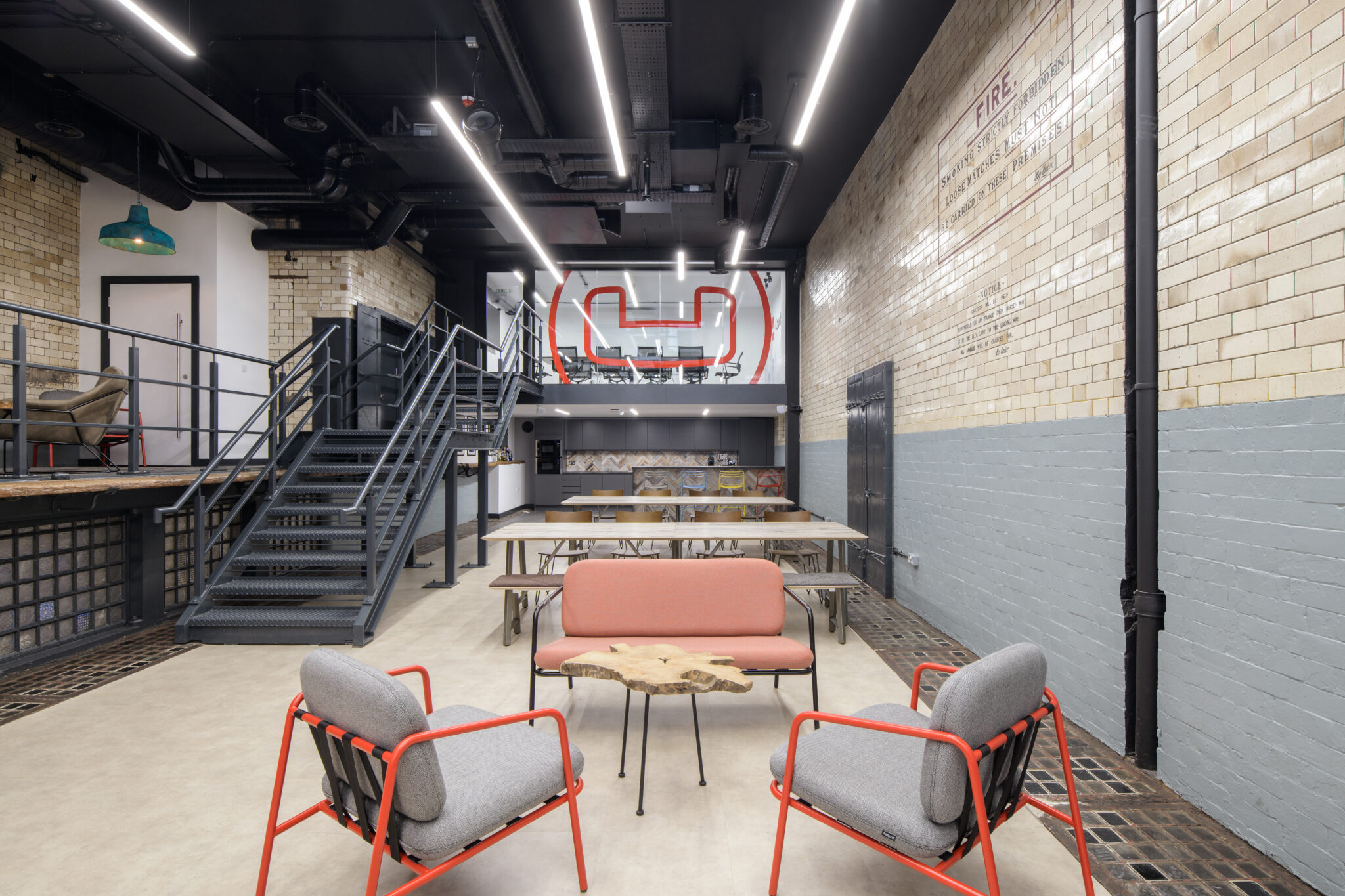 lounge area in manchester fit out project for couchbase