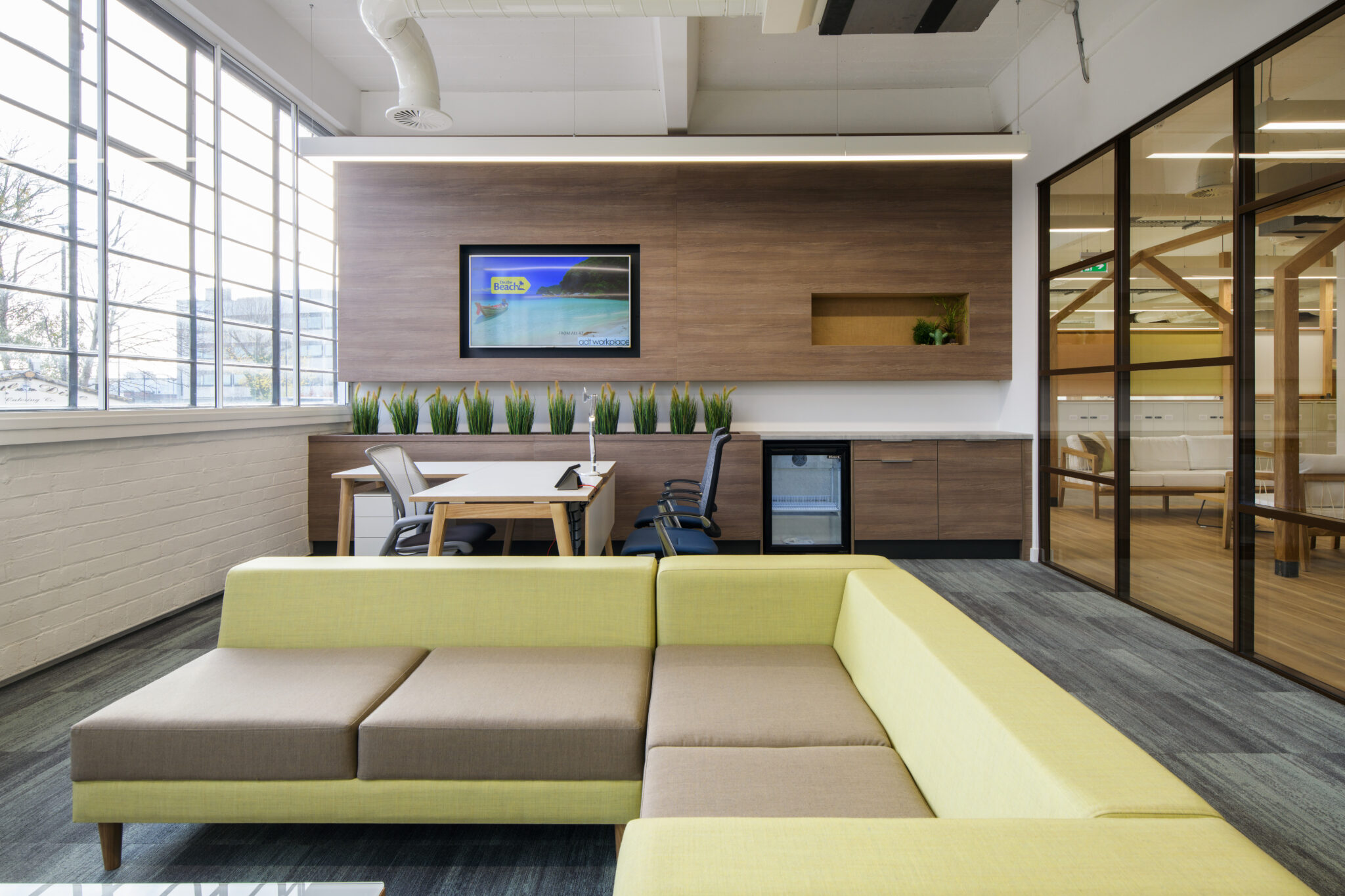 sitting area interior design for a manchester workspace