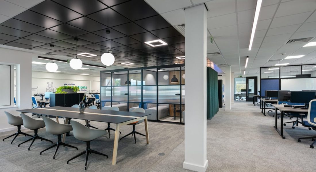 Novanta open plan office design