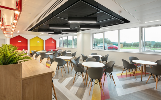Example of office design for communal breakout area.
